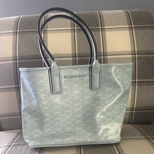 Small Michael Kors Tote Purse - light blue